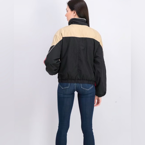 Bershka Zip Up Lined Retro Windbreaker - Picture 3 of 8